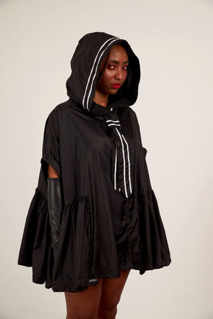 Black raincoat